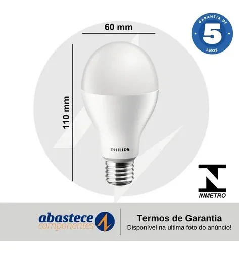 Lampada Led Bulbo 11W 1018Lm 180° Bivolt E27 Philips - Image 20