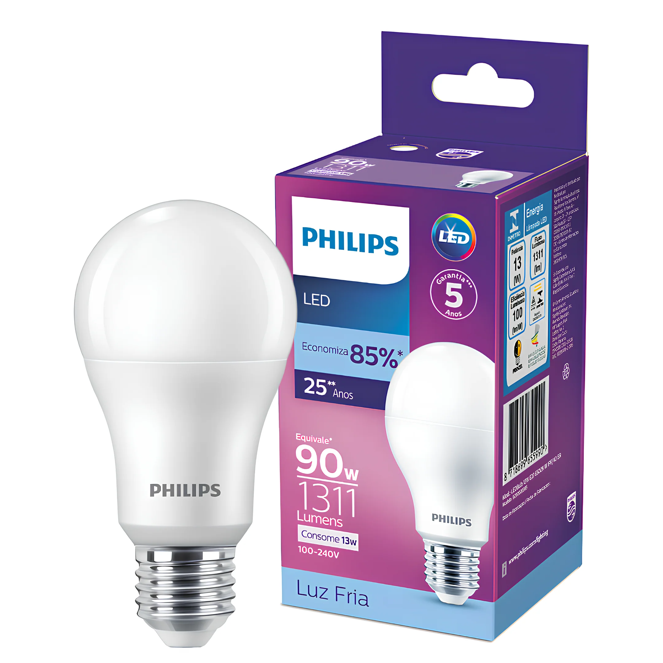 Lampada Led Bulbo 13W 1311Lm 180° Bivolt E27 Philips - Image 5