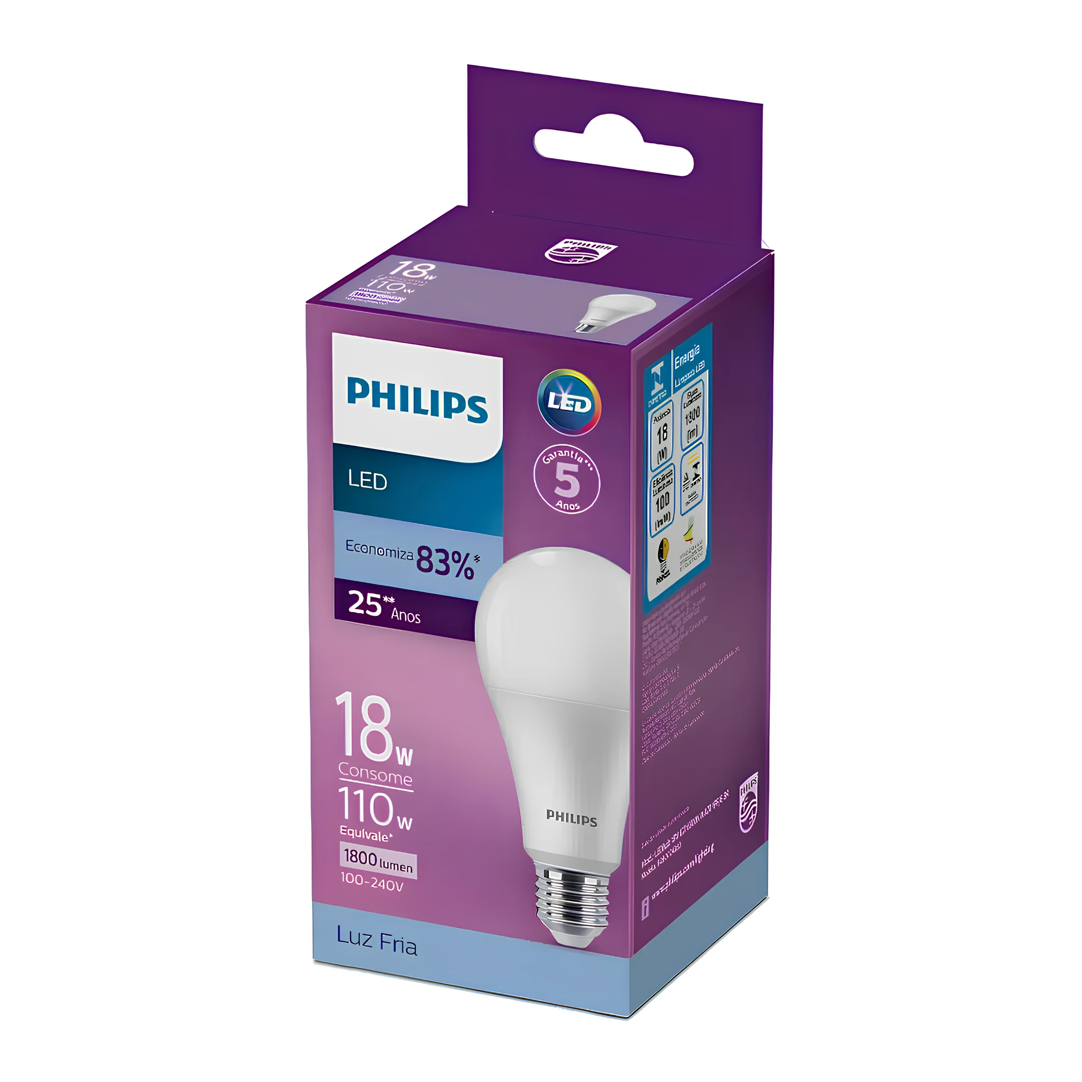 Lampada Led Bulbo 18W 6500K 1800Lm 150° Bivolt E27 Philips - Image 3