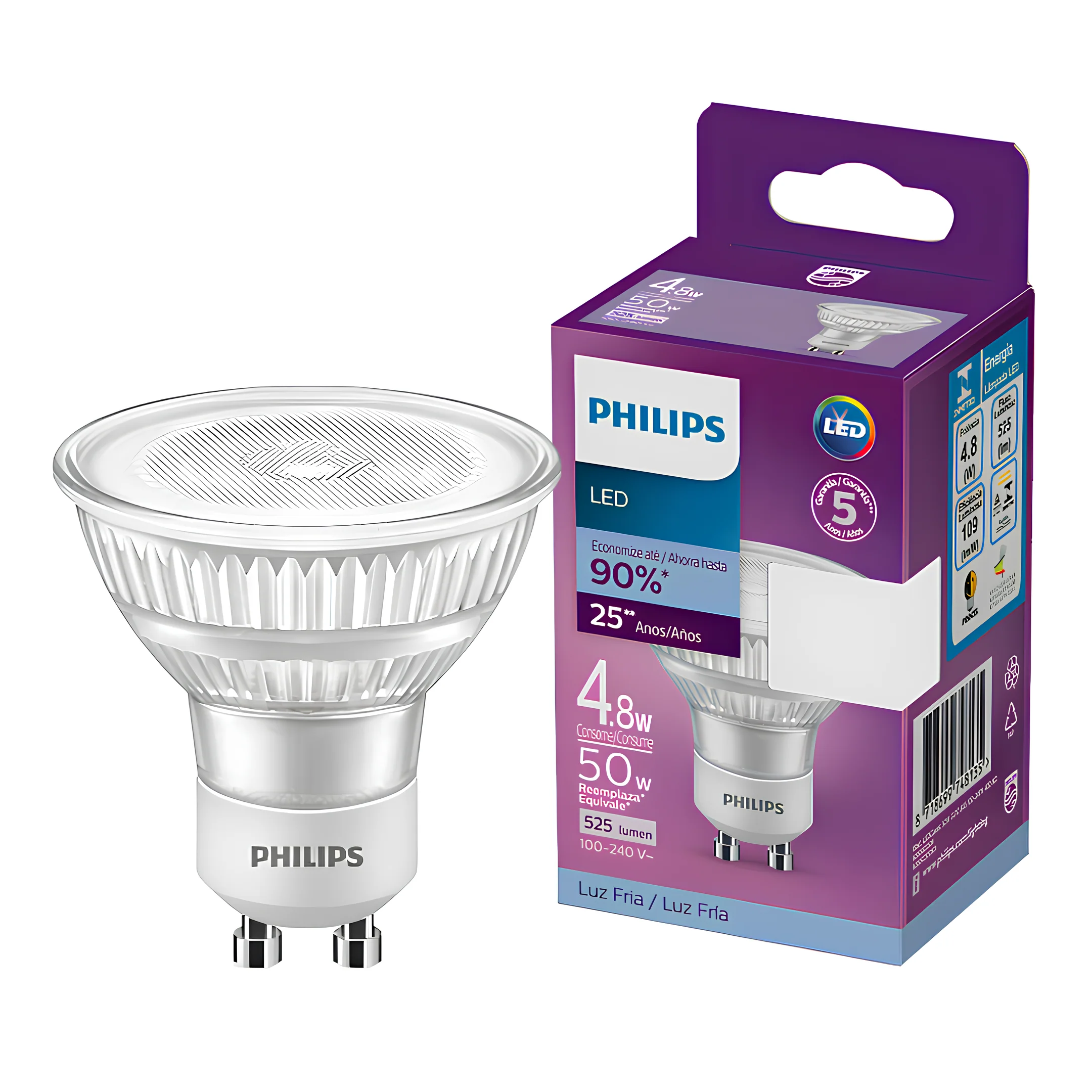 Lampada Led Dicroica 4,8W 525Lm 40° Bivolt Gu10 Philips - Image 13