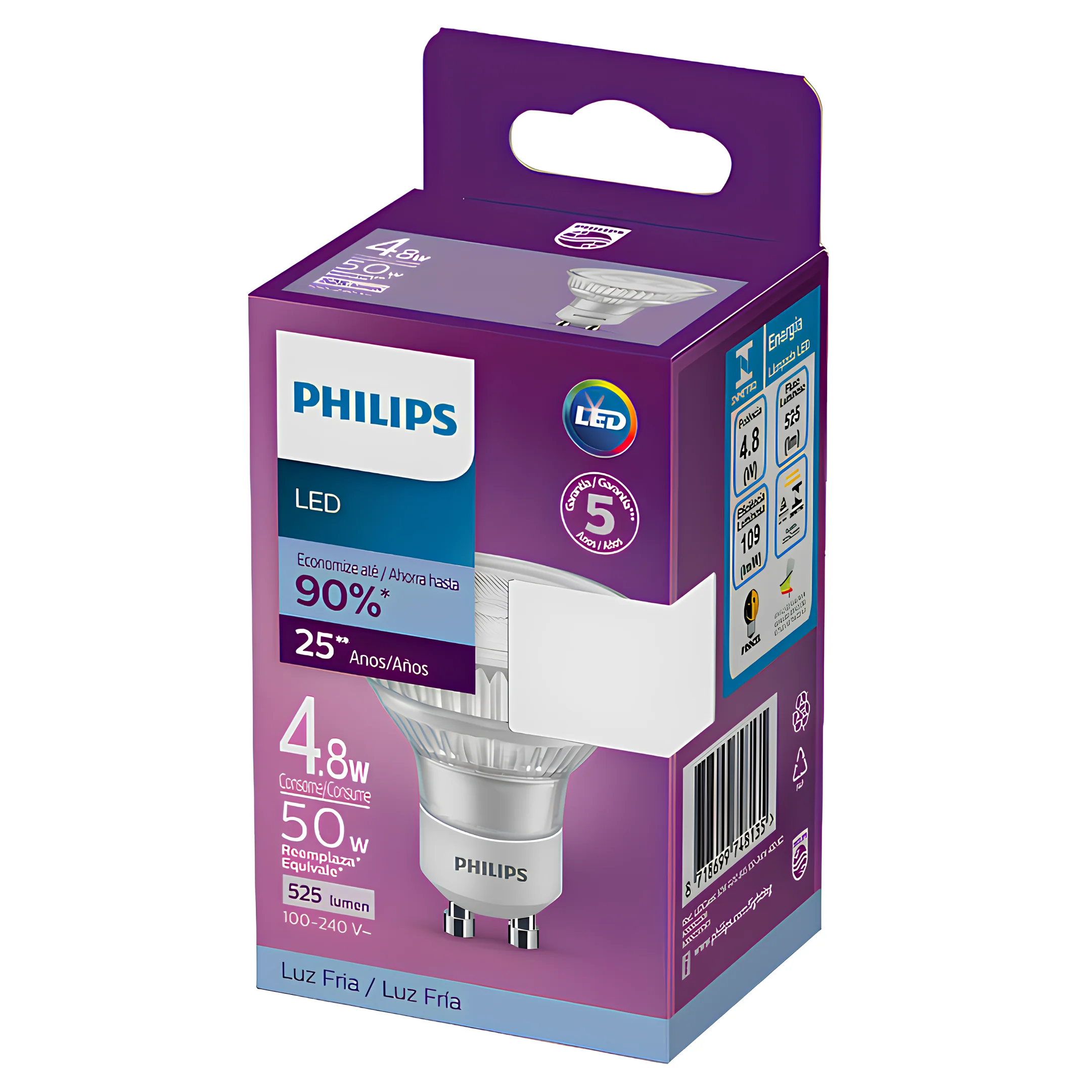 Lampada Led Dicroica 4,8W 525Lm 40° Bivolt Gu10 Philips - Image 15