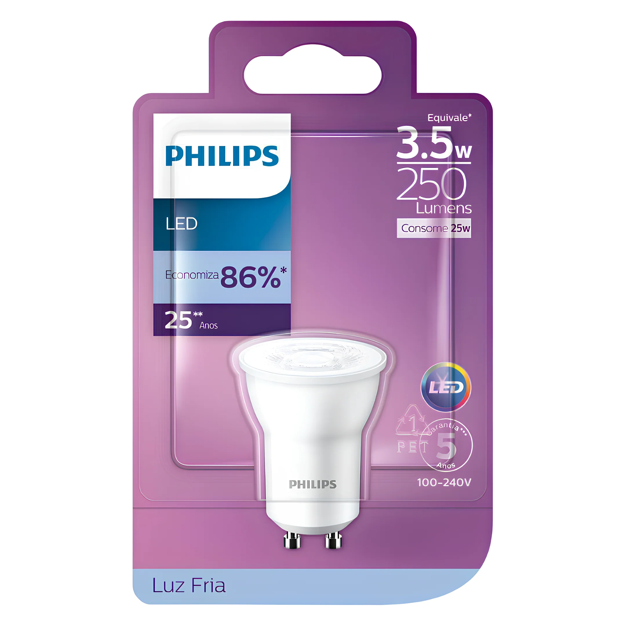 Lampada Led Mini Dicroica 3,5W 250Lm 36° Bivolt Gu10 Philips - Image 7