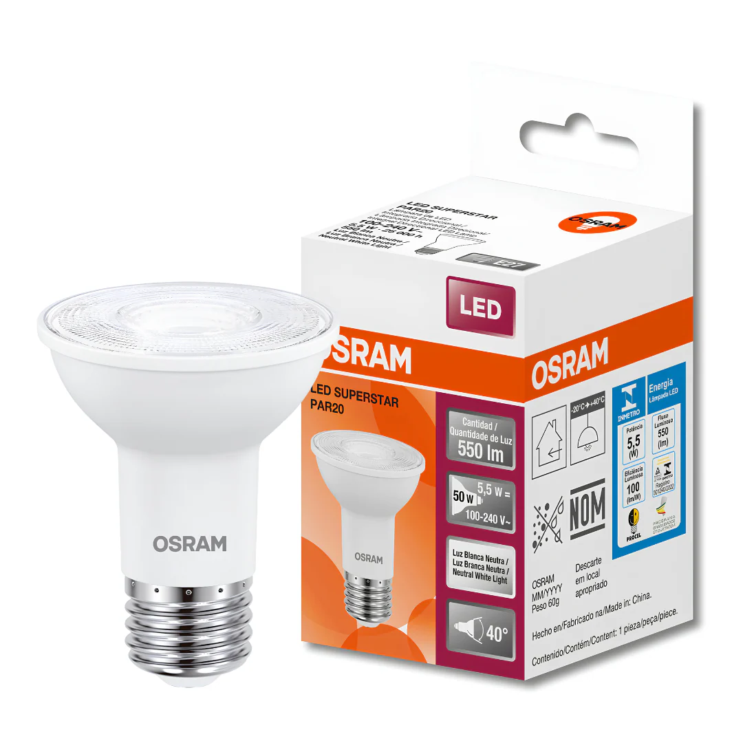 Lampada Led Par20 5,5W 525Lm 40° Ip20 Bivolt E27 G4 Osram - Image 5